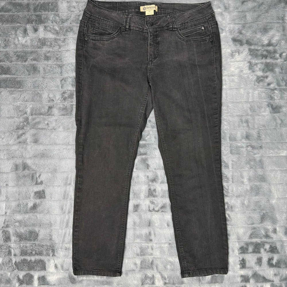 Democracy Ab Solution Skinny Jeans Womens 14 Faded Black Stretch Denim Pants